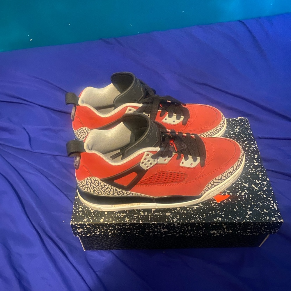 Jordan Red and Black Athletic Shoes